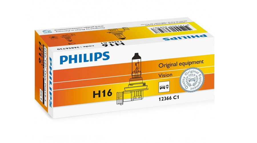 Philips H16 Vision halogén izzó +30% 12366C1