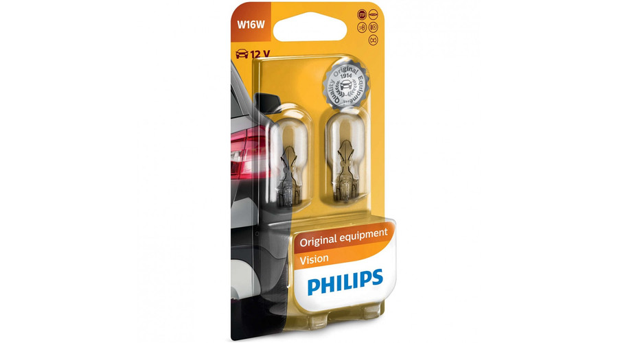 Philips T15 W16W Vision halogén izzó +30% 12067B2 DUO BOX