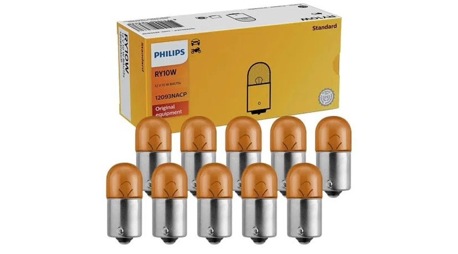 Philips RY10W BAU15S Standard Vision +30% 10db-os halogén izzó készlet 12093NACP