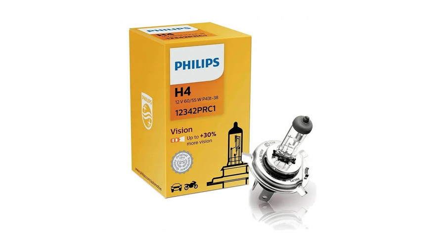 Philips H4 Vision +30% halogén izzó 12342PRC1