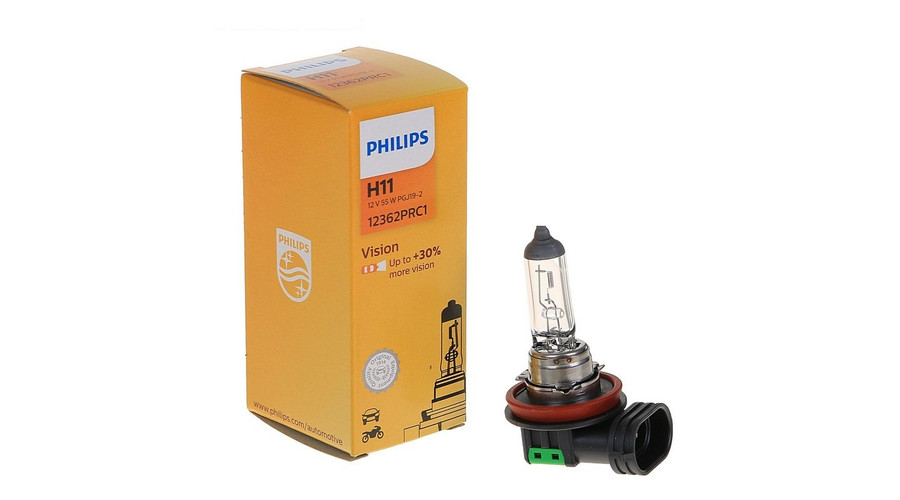 Philips H11 Vision halogén izzó +30% 12362PRC1