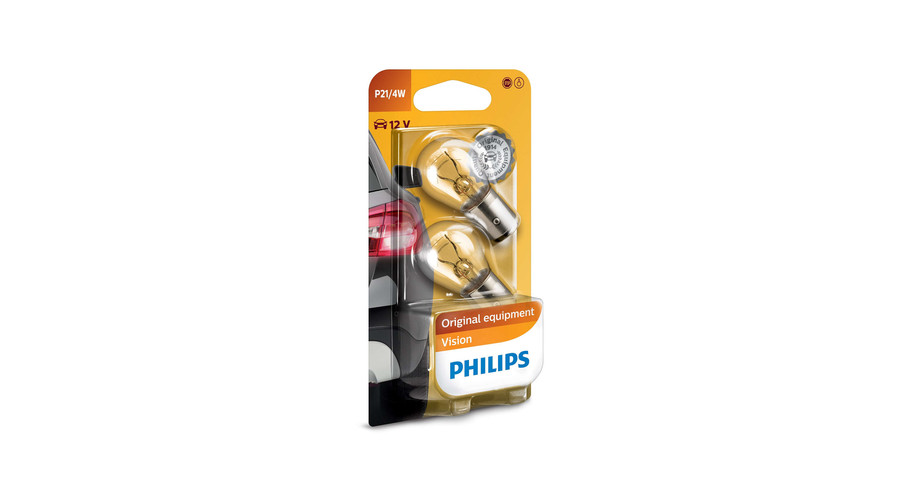 Philips P21/4W BAZ15D Standard Vision +30% halogén izzó DUO BOX 12594B2
