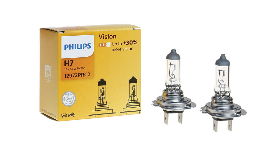 Philips H7 Vision halogén izzó +30% 12972PRC2 DUO BOX