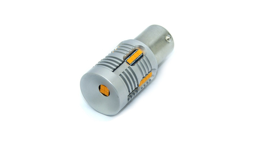 Bajonett (BA15S - P21W) LED 24SMD sárga Digital Can-Bus