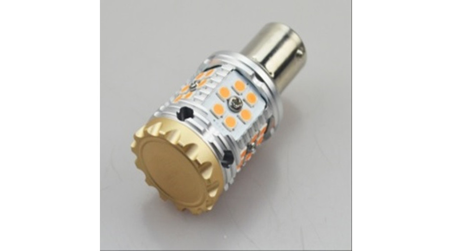 Bajonett BA15S - P21W LED 30x3030SMD Epistar T2 sárga Canbus