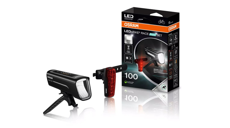 Osram LEDSBIKE Race 100 első+hátsó Kerékpár lámpa készlet LEDBL103