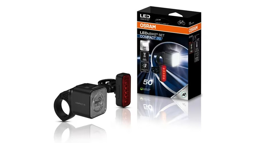 Osram LEDsBIKE COMPACT 50 SET első+hátsó kerékpár lámpa készlet LEDBL104