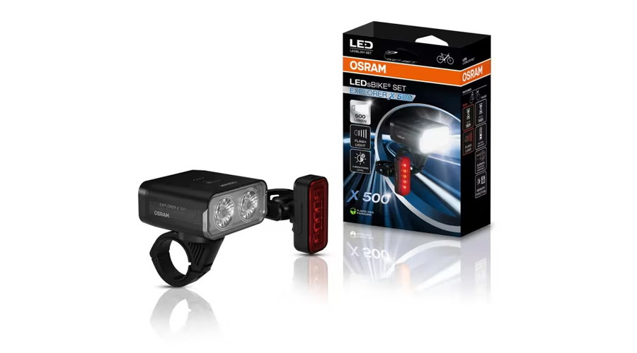 Osram LEDsBIKE EXPLORER X 500 SET első+hátsó kerékpár lámpa készlet LEDBL201