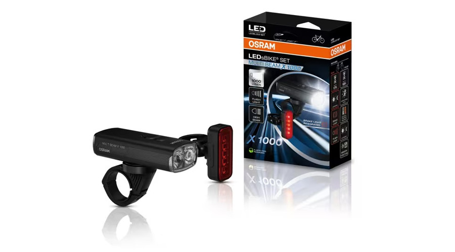 Osram LEDsBIKE MULTI BEAM X 1000 SET első+hátsó kerékpár lámpa készlet LEDBL203