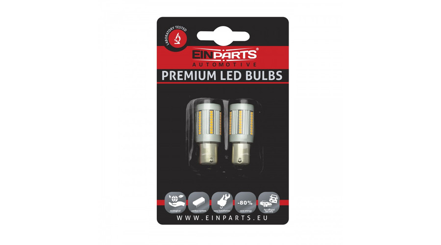BA15S (P21W) sárga index LED 66x2016 CREE SMD Einparts EPL252