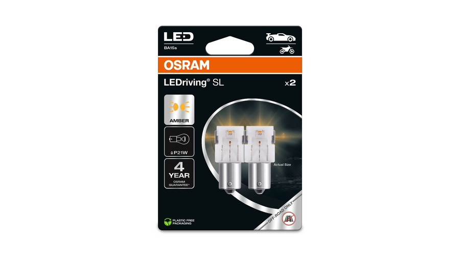 Osram LEDriving SL Standard BA15S P21W LED sárga 7506DYP-2BL
