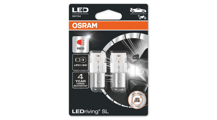 Osram BAY15D P21/5W LEDriving SL standard piros LED 7528DRP-2BL