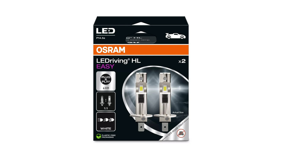 Osram LEDriving HL EASY H1 9W 12V 6500K LED DUO BOX 64150DWESY-2HB