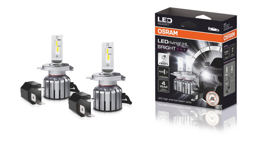 Osram LEDriving HL Bright +300% H4 / H19 15W 12V 6000K LED készlet 64193DWBRT-2HFB
