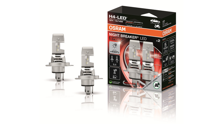 Osram Night Breaker LED Speed 450 H4 14W 6000K DUO BOX 64193DWNBSP-2HB
