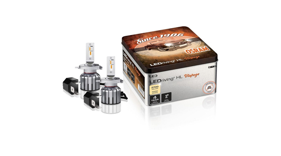Osram LEDriving HL VINTAGE H4 H19 R2 +300% 14W 12V 2700K LED készlet 64193DWVNT-2MB