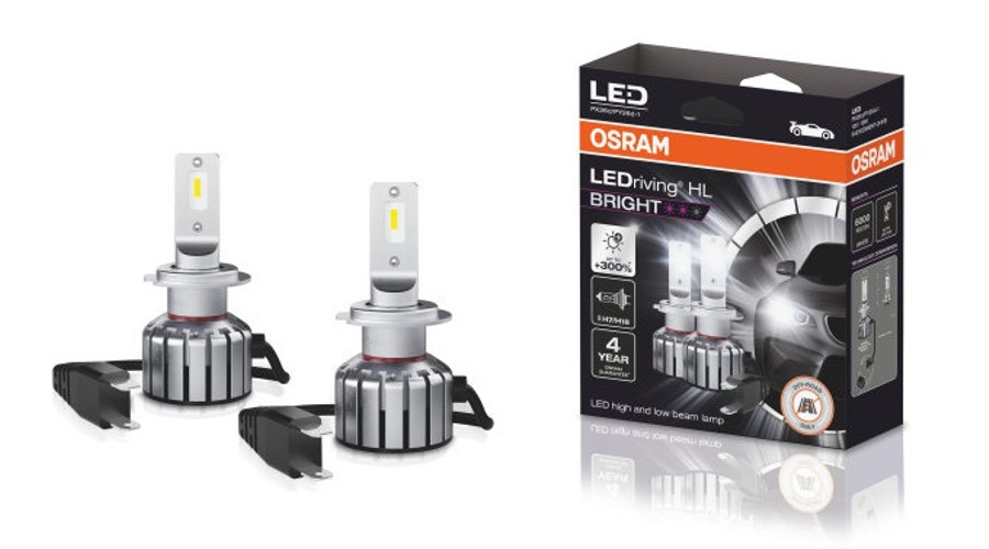 Osram LEDriving HL Bright +300% H7 / H18 19W 12V 6000K LED készlet 64210DWBRT-2HFB
