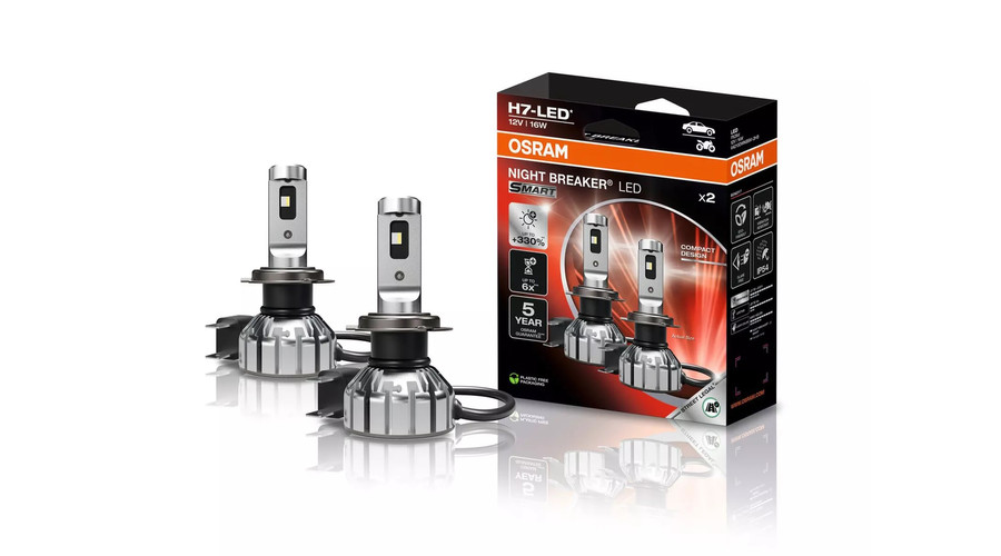 Osram Night Breaker LED Smart H7 16W +330% 6000K DUO BOX 64210DWNBSM-2HB