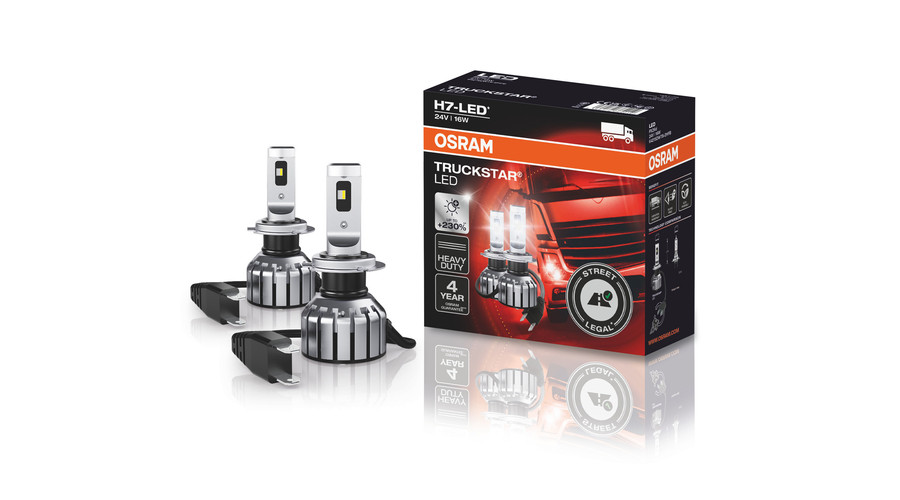 Osram Truckstar LED H7 16W 24V +230% 6000K DUO BOX 64215DWTS-2HFB