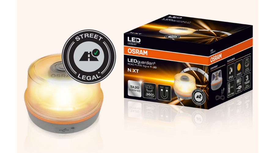 Osram LEDguardian ROAD FLARE SIGNAL TA20 NXT mágneses biztonsági jelzőlámpa IP54 LEDSL107
