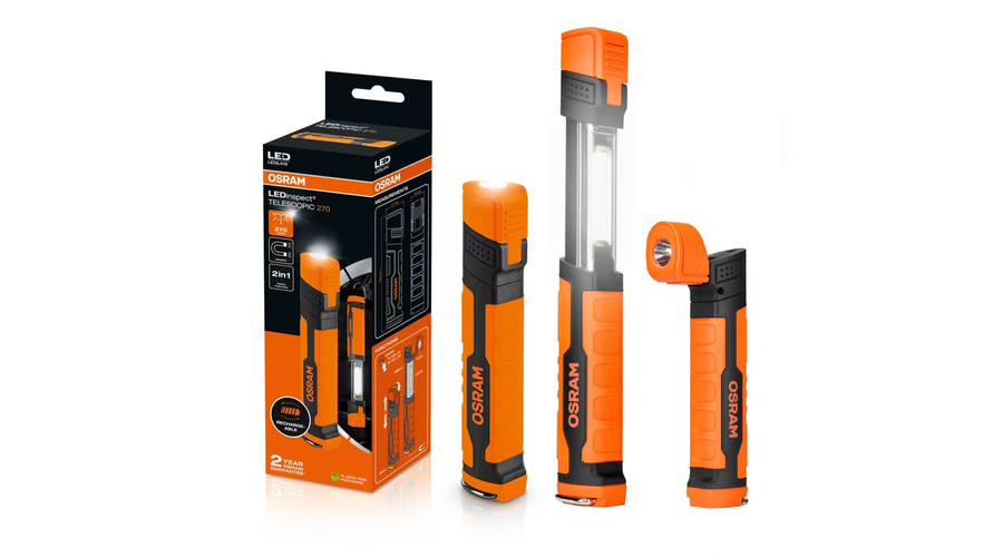 Osram LEDinspect TELESCOPIC LEDIL419 többfunkciós mágneses szerelőlámpa Li-Ion akksival