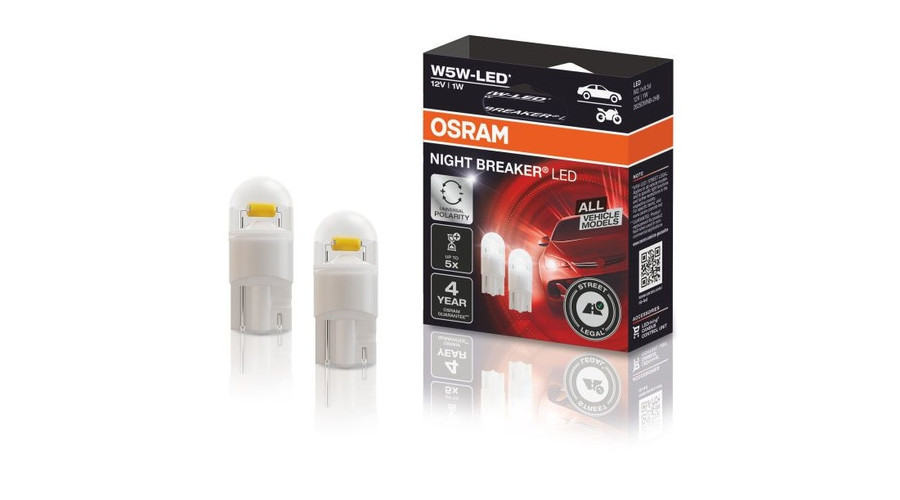 Osram Night Breaker T10 W5W 6000K LED készlet 2825DWNB-2HFB