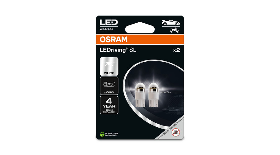 Osram LEDriving SL T10 W5W 12V LED 6000K fehér 2825DWP-2BL