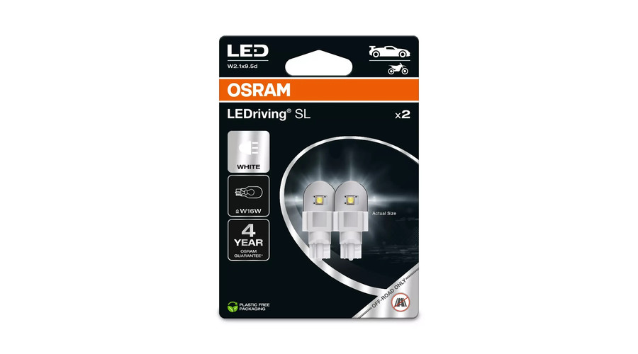 Osram LEDriving SL T15 W16W LED 6000K 921DWP-2BL