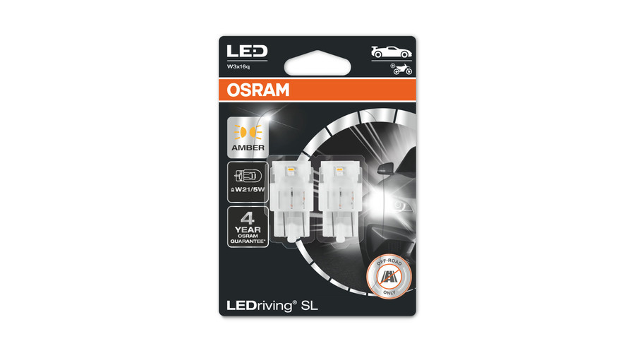 Osram LEDriving SL standard T20 W21/5W LED sárga 7515DYP-2BL