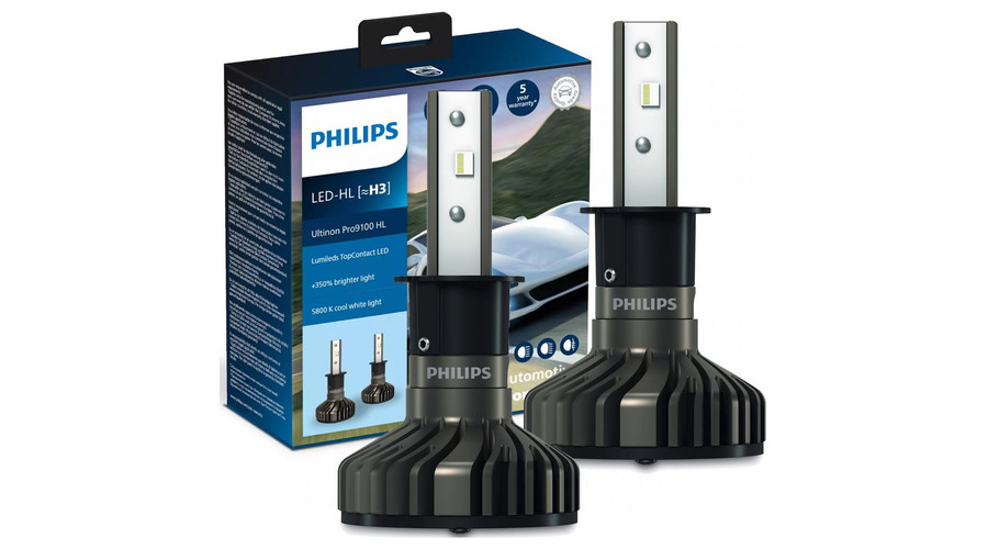 Philips H3 20W +350% Ultinon Pro9100 LED 5800K 12V - 24V gen4 11336U91X2