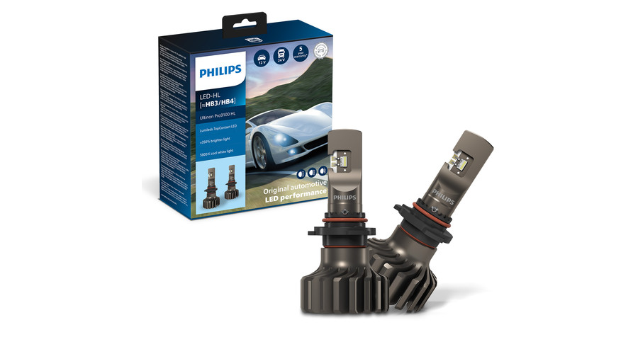 Philips HB3 HB4 20W +350% Ultinon Pro9100 LED 5800K 12V - 24V gen4 11005U91X2 KIBONTOTT