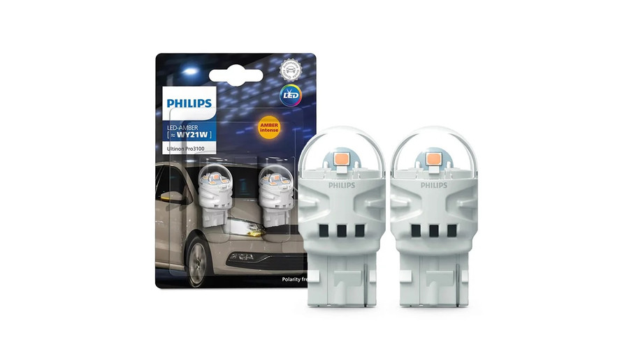 Philips T20 WY21W Ultinon PRO3100 LED 6000K sárga 11071AU31B2