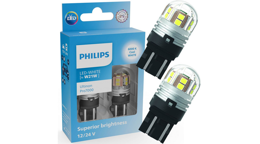 Philips T20 W21W Ultinon PRO7000 LED 6000K 12/24V 11065CU70X2