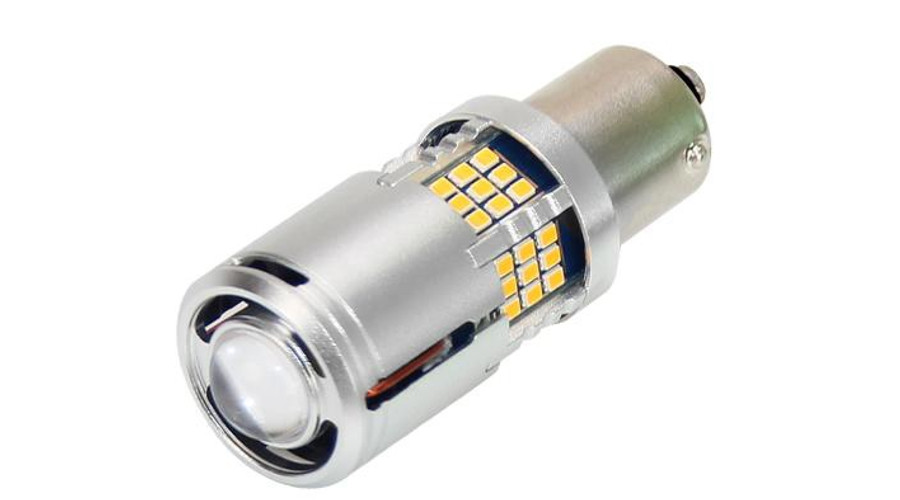 DTX Bajonett BAU15S - PY21W 60SMD LED sárga X04 FAN CanBus