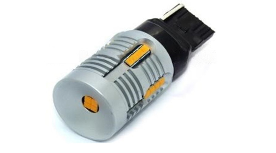 T20 (7440 - WY21W) LED 24SMD sárga Digital Can-Bus