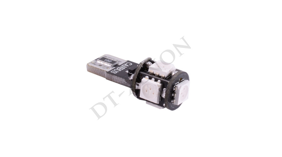 T10 (W5W) LED 5 SMD Can-Bus piros
