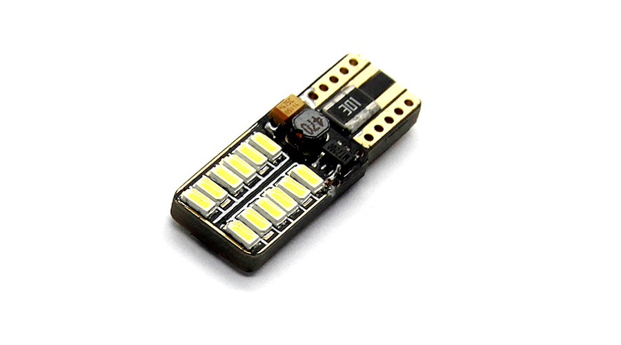 DTX T10 (W5W) 24X3014 SMD LED CanBus 12V 6000K fehér 2oldalas