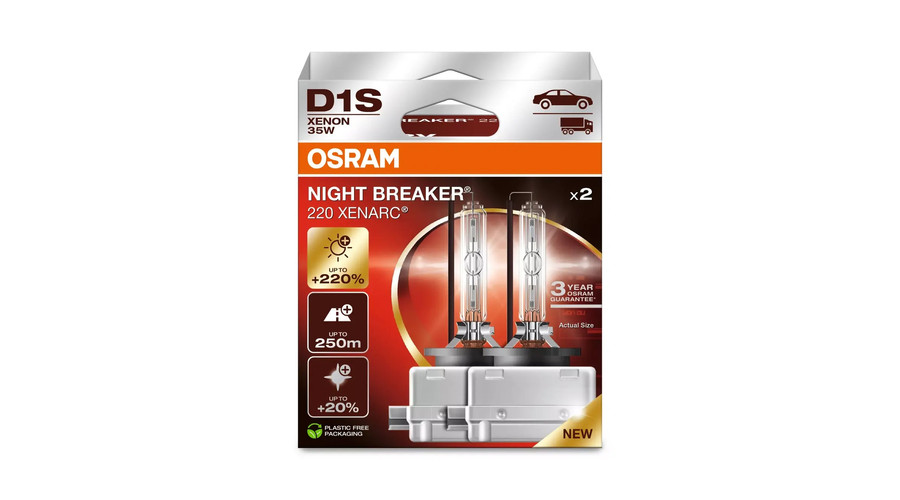 Osram D1S Xenarc Night Breaker 220 Xenon izzó DUO BOX 66140XN2-2HB
