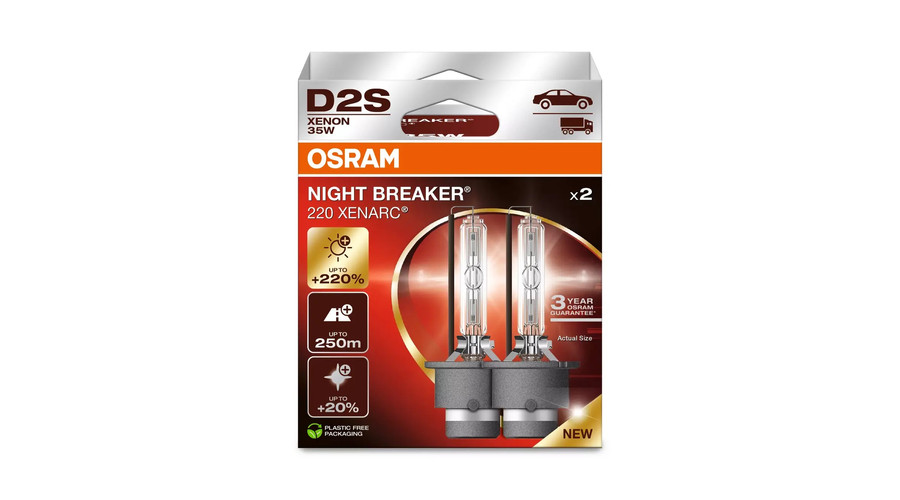 Osram D2S Xenarc Night Breaker 220 Xenon izzó DUO BOX 66240XN2-2HB
